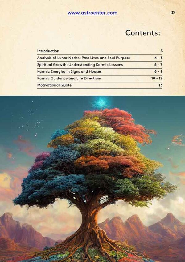 Karmic Astrology Reading Contents
