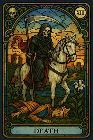 Free Daily Tarot reading online – Death (XIII)
