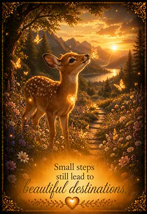 Your Angel's Message: Small steps still lead to beautiful destinations