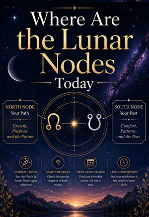 Where Are the Lunar Nodes Today? Current North & South Node Signs